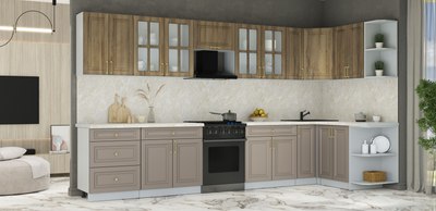 Кухонный гарнитур Интерлиния Мила Шато 1.5x3.7 PR