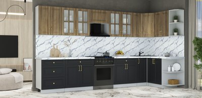 Кухонный гарнитур Интерлиния Мила Шато 1.5x3.7 PR