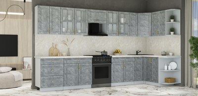 Кухонный гарнитур Интерлиния Мила Шато 1.5x3.7 PR