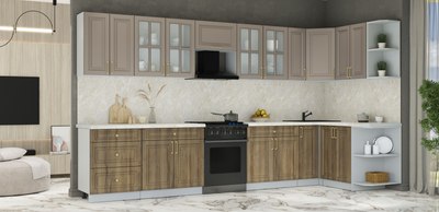 Кухонный гарнитур Интерлиния Мила Шато 1.5x3.7 PR