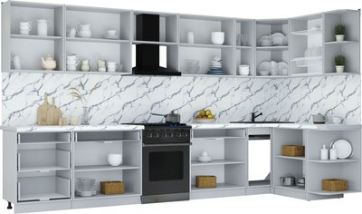 Кухонный гарнитур Интерлиния Мила Шато 1.5x3.7 PR