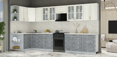 Кухонный гарнитур Интерлиния Мила Шато 1.5x3.8 LV