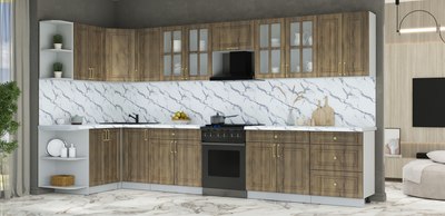 Кухонный гарнитур Интерлиния Мила Шато 1.5x3.8 LV