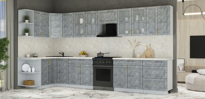 Кухонный гарнитур Интерлиния Мила Шато 1.5x3.8 LV