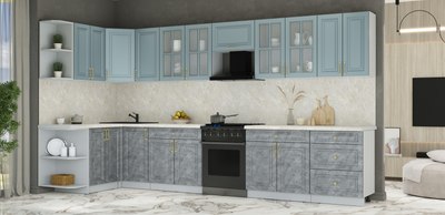 Кухонный гарнитур Интерлиния Мила Шато 1.5x3.8 LV