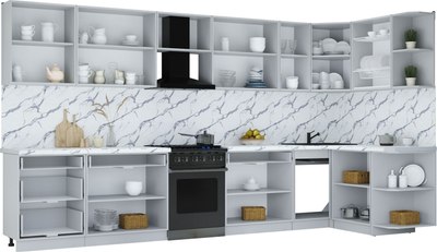 Кухонный гарнитур Интерлиния Мила Шато 1.5x3.8 PR