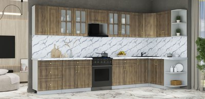 Кухонный гарнитур Интерлиния Мила Шато 1.5x3.8 PR