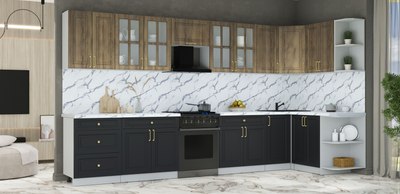 Кухонный гарнитур Интерлиния Мила Шато 1.5x3.8 PR