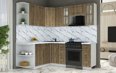 Кухонный гарнитур Интерлиния Мила Шато 1.7x2.1 LV