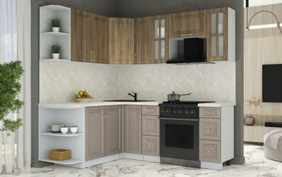 Кухонный гарнитур Интерлиния Мила Шато 1.7x2.1 LV