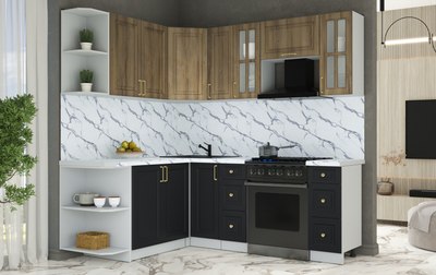 Кухонный гарнитур Интерлиния Мила Шато 1.7x2.1 LV