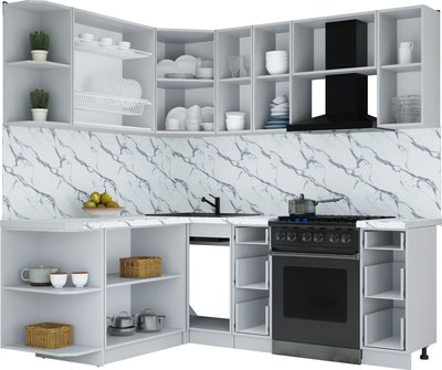 Кухонный гарнитур Интерлиния Мила Шато 1.7x2.1 LV