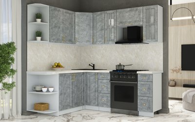 Кухонный гарнитур Интерлиния Мила Шато 1.7x2.1 LV