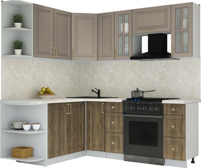 Кухонный гарнитур Интерлиния Мила Шато 1.7x2.1 LV - фото