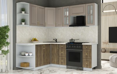 Кухонный гарнитур Интерлиния Мила Шато 1.7x2.1 LV