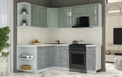 Кухонный гарнитур Интерлиния Мила Шато 1.7x2.1 LV