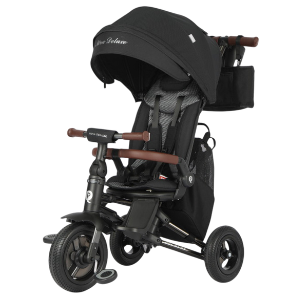 Трехколесный велосипед с ручкой QPlay S702 Nova Deluxe Black - фото