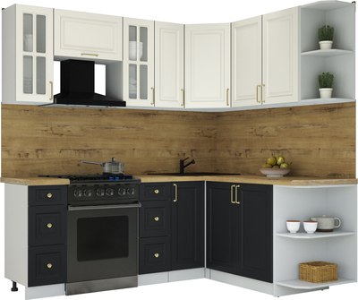 Кухонный гарнитур Интерлиния Мила Шато 1.7x2.1 PR - фото
