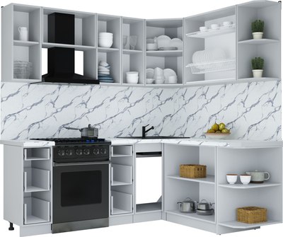 Кухонный гарнитур Интерлиния Мила Шато 1.7x2.1 PR