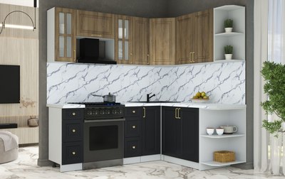 Кухонный гарнитур Интерлиния Мила Шато 1.7x2.1 PR