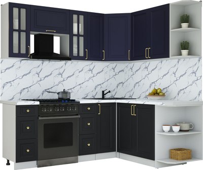 Кухонный гарнитур Интерлиния Мила Шато 1.7x2.1 PR - фото