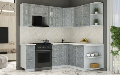 Кухонный гарнитур Интерлиния Мила Шато 1.7x2.1 PR