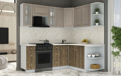 Кухонный гарнитур Интерлиния Мила Шато 1.7x2.1 PR