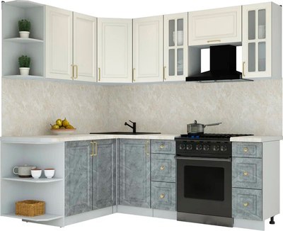 Кухонный гарнитур Интерлиния Мила Шато 1.7x2.2 LV - фото