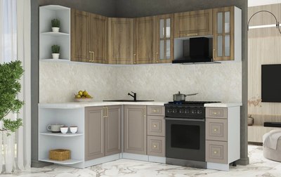 Кухонный гарнитур Интерлиния Мила Шато 1.7x2.2 LV