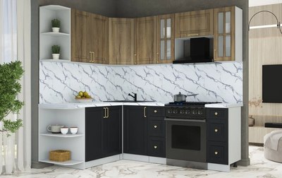 Кухонный гарнитур Интерлиния Мила Шато 1.7x2.2 LV