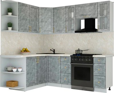 Кухонный гарнитур Интерлиния Мила Шато 1.7x2.2 LV - фото