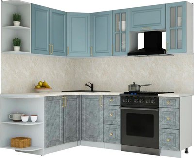 Кухонный гарнитур Интерлиния Мила Шато 1.7x2.2 LV - фото