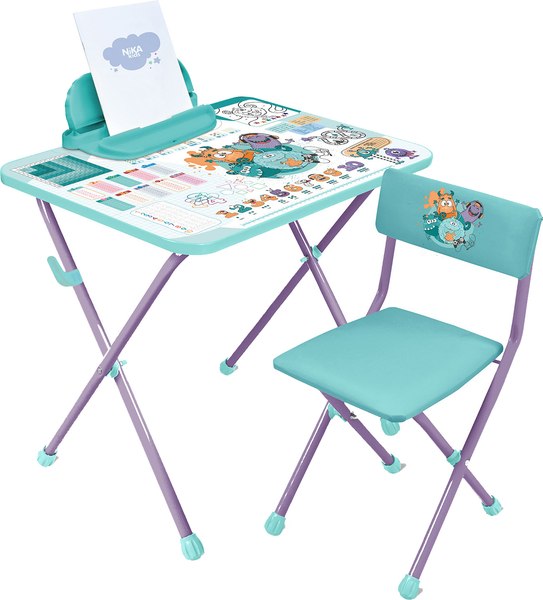 Комплект мебели с детским столом Ника Математика с монстриками КП2/ММ - фото