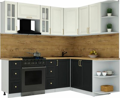 Кухонный гарнитур Интерлиния Мила Шато 1.7x2.2 PR - фото