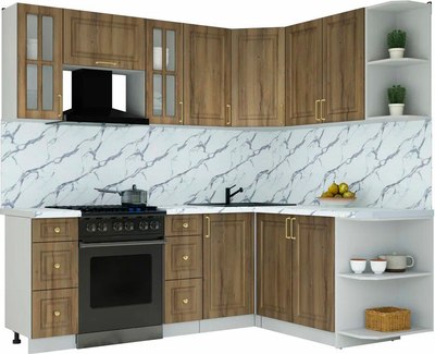 Кухонный гарнитур Интерлиния Мила Шато 1.7x2.2 PR - фото