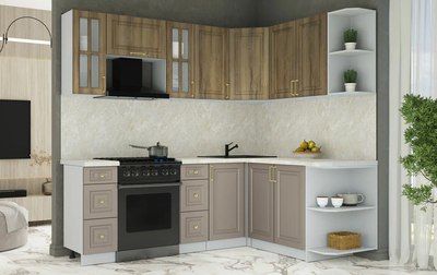 Кухонный гарнитур Интерлиния Мила Шато 1.7x2.2 PR