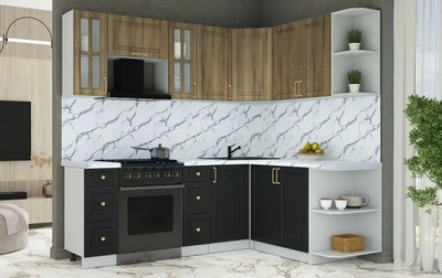 Кухонный гарнитур Интерлиния Мила Шато 1.7x2.2 PR