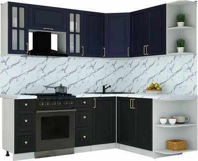 Кухонный гарнитур Интерлиния Мила Шато 1.7x2.2 PR - фото