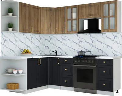 Кухонный гарнитур Интерлиния Мила Шато 1.7x2.3 LV - фото