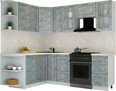 Кухонный гарнитур Интерлиния Мила Шато 1.7x2.3 LV - фото