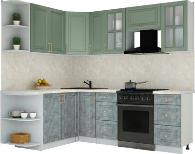 Кухонный гарнитур Интерлиния Мила Шато 1.7x2.3 LV - фото