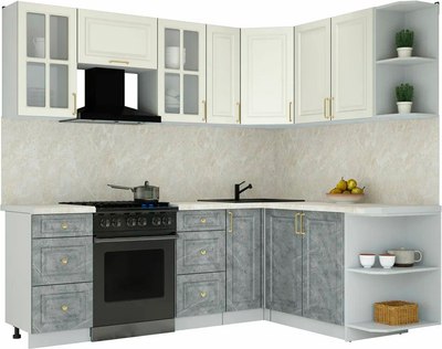 Кухонный гарнитур Интерлиния Мила Шато 1.7x2.3 PR