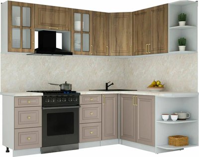 Кухонный гарнитур Интерлиния Мила Шато 1.7x2.3 PR - фото