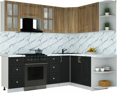 Кухонный гарнитур Интерлиния Мила Шато 1.7x2.3 PR - фото
