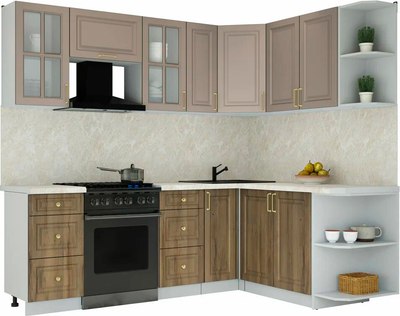 Кухонный гарнитур Интерлиния Мила Шато 1.7x2.3 PR - фото