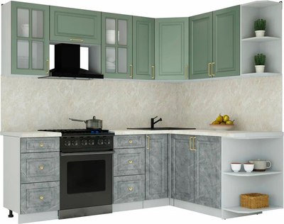 Кухонный гарнитур Интерлиния Мила Шато 1.7x2.3 PR - фото