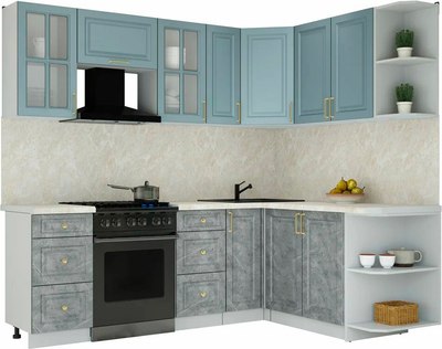 Кухонный гарнитур Интерлиния Мила Шато 1.7x2.3 PR - фото