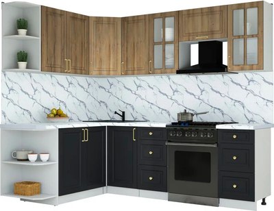 Кухонный гарнитур Интерлиния Мила Шато 1.7x2.4 LV - фото