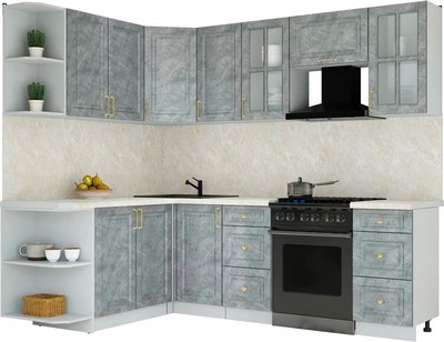 Кухонный гарнитур Интерлиния Мила Шато 1.7x2.4 LV - фото