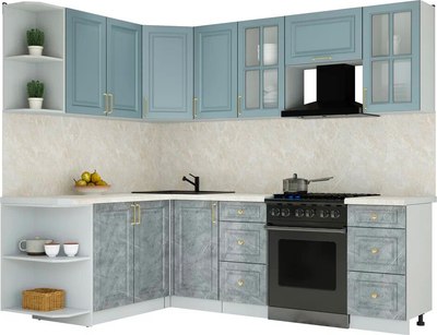 Кухонный гарнитур Интерлиния Мила Шато 1.7x2.4 LV - фото